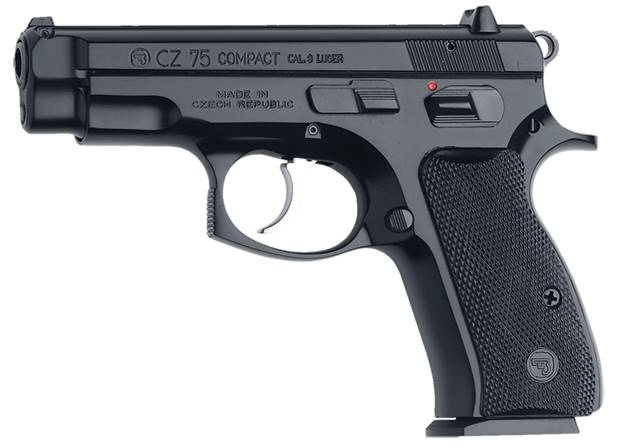 CZ-USA 01190 CZ 75 Compact *CA Compliant 9mm Luger Caliber with 3.75